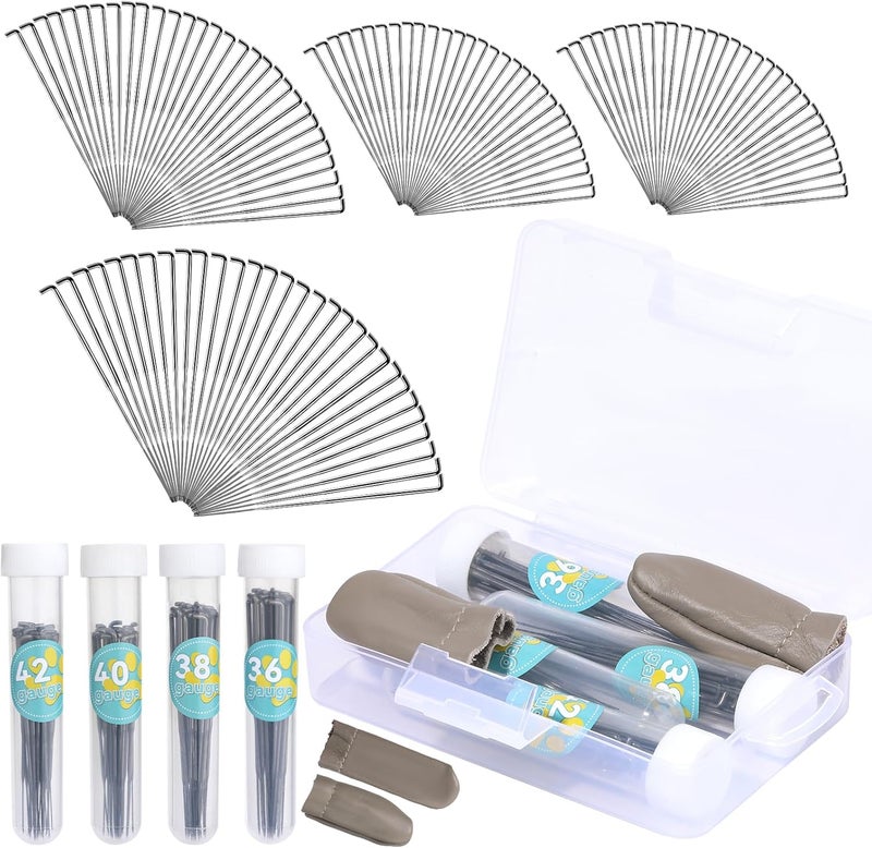 Yizzvb 120 Pcs Needle Felting Needles, 4 Sizes Wool Felting Needles, Needle Felting Tools Supplies Kit with Felting Needles Fingercots Storage Box for DIY Wool Felting Crafts - Image 1